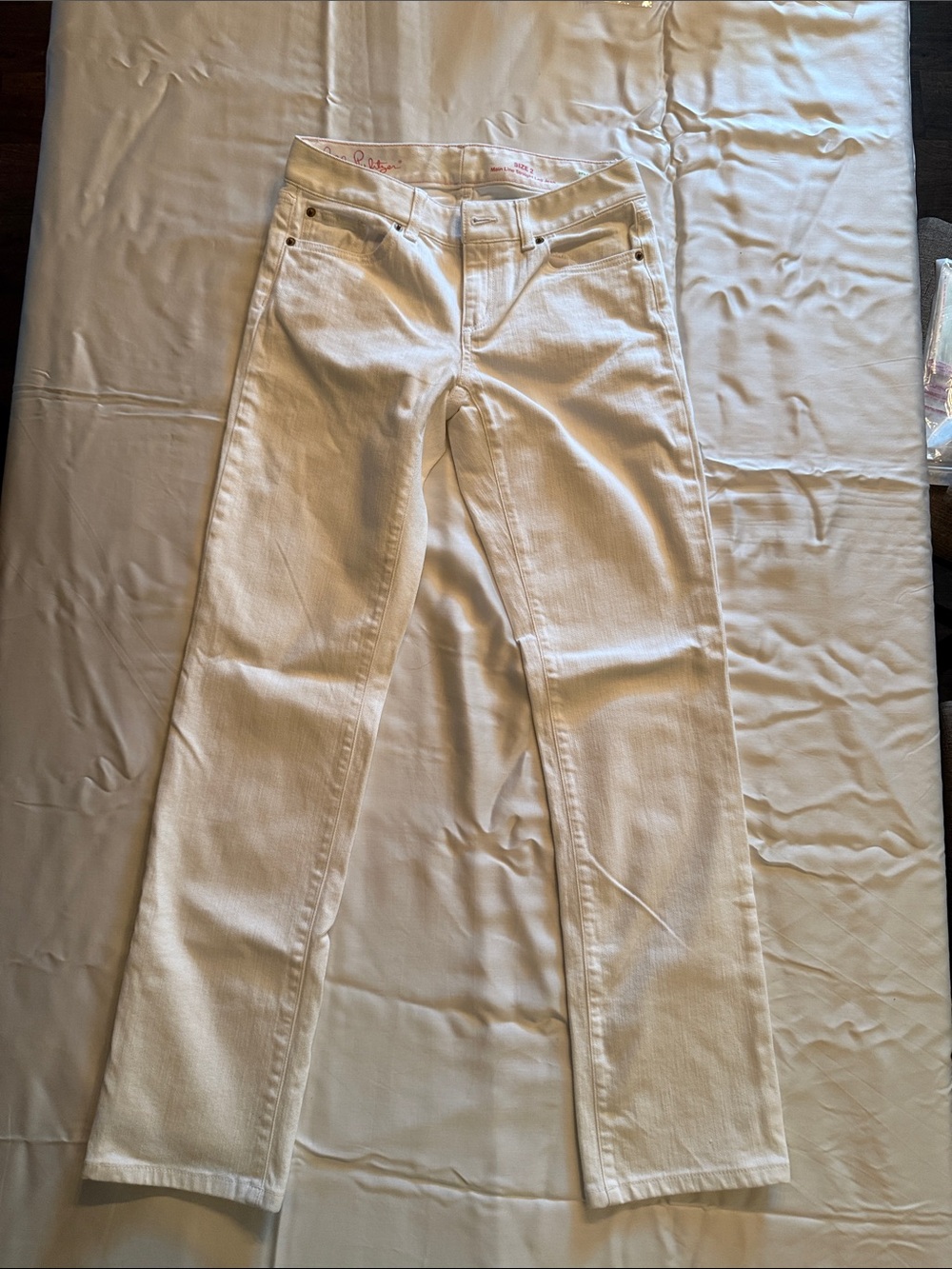 Lilly Pulitzer White Straight-Leg Jeans
